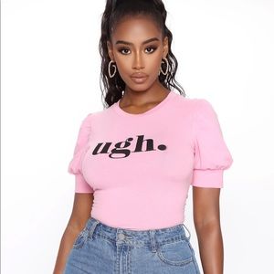 Fashion Nova Moody AF Top - Ugh
